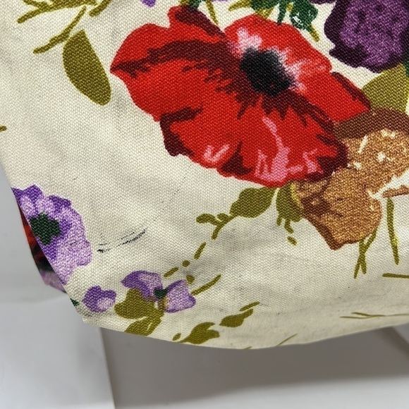 Vintage 1960’s Floral Canvas Tote Shopping Bag - Picture 8 of 13